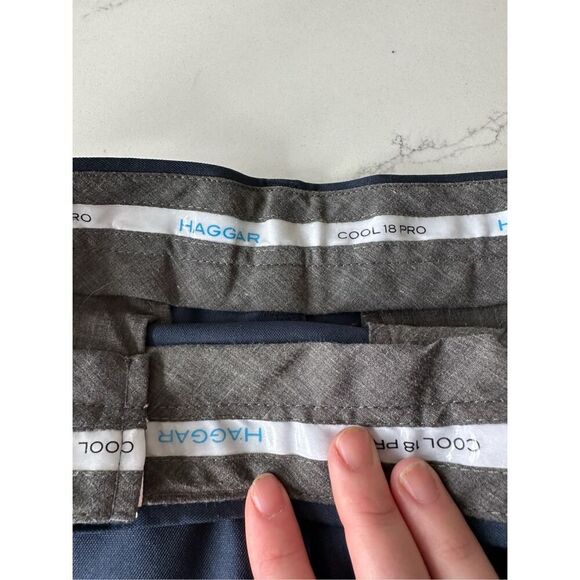 Haggar Cool 18 Pro Navy Mens Shorts Size 34 - Picture 4 of 5